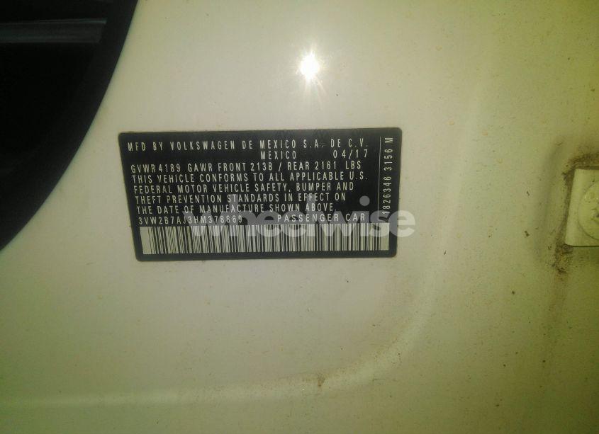 Photo 8 of 2017 Volkswagen Jetta 1.4T S (VIN 3VW2B7AJ3HM378869)