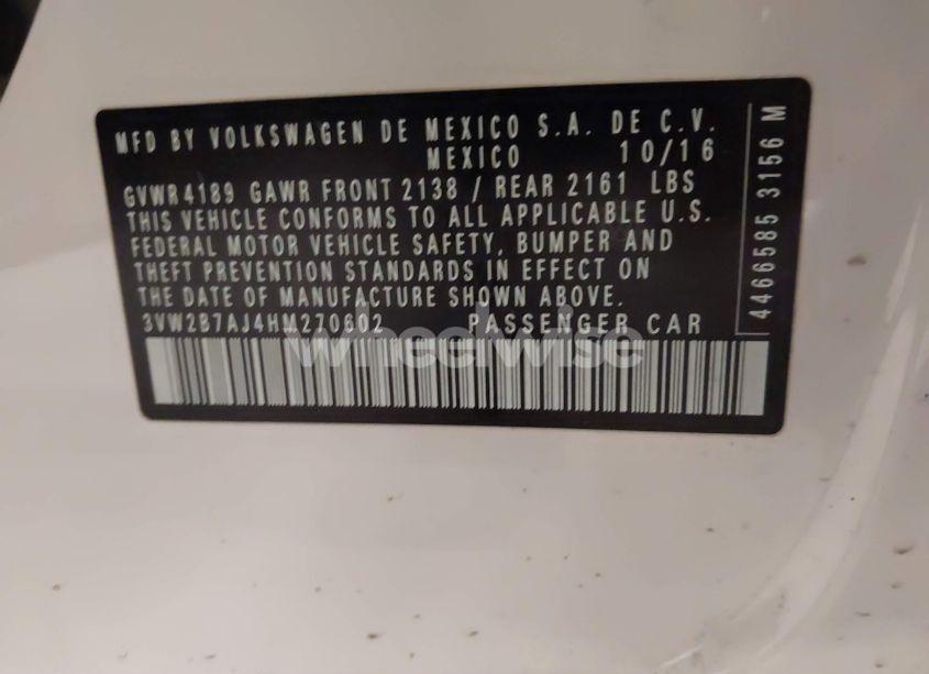 Photo 9 of 2017 Volkswagen Jetta 1.4T S (VIN 3VW2B7AJ4HM270602)