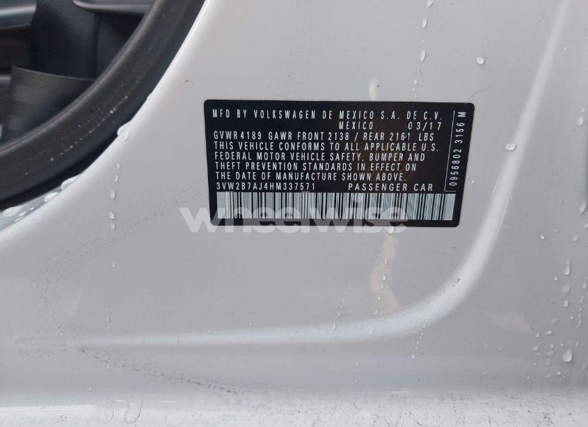 Photo 9 of 2017 Volkswagen Jetta 1.4T S (VIN 3VW2B7AJ4HM337571)