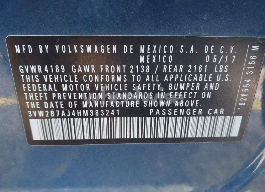 Photo 9 of 2017 Volkswagen Jetta 1.4T S (VIN 3VW2B7AJ4HM383241)