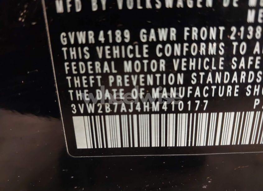 Photo 9 of 2017 Volkswagen Jetta 1.4T S (VIN 3VW2B7AJ4HM410177)