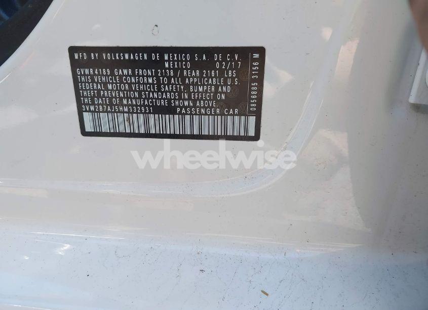 Photo 9 of 2017 Volkswagen Jetta 1.4T S (VIN 3VW2B7AJ5HM332931)