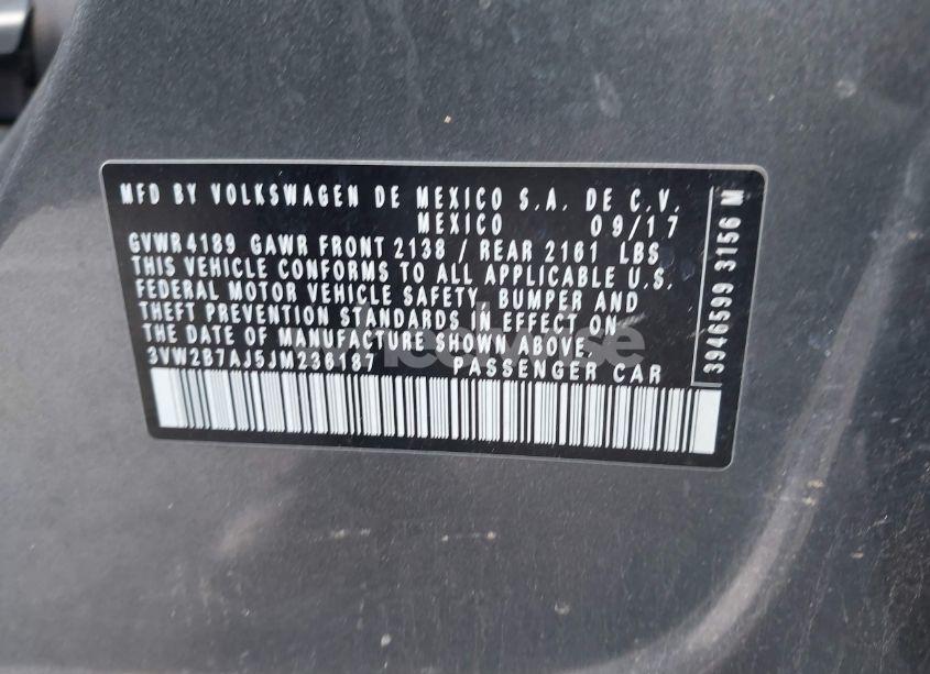 Photo 9 of 2018 Volkswagen Jetta 1.4T S (VIN 3VW2B7AJ5JM236187)