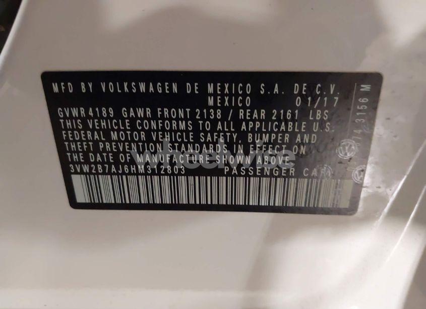 Photo 9 of 2017 Volkswagen Jetta 1.4T S (VIN 3VW2B7AJ6HM312803)