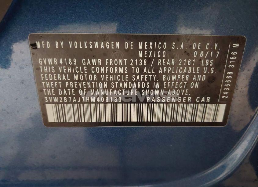 Photo 9 of 2017 Volkswagen Jetta 1.4T S (VIN 3VW2B7AJ7HM408133)