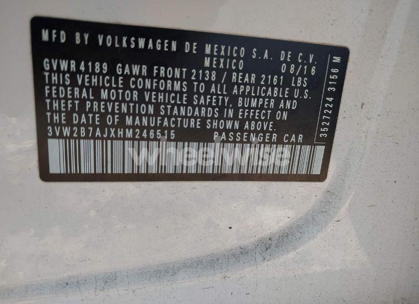 Photo 9 of 2017 Volkswagen Jetta 1.4T S (VIN 3VW2B7AJXHM246515)