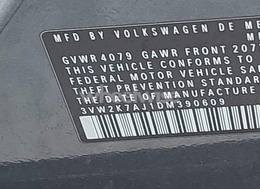 Photo 9 of 2013 Volkswagen Jetta 2.0L S (VIN 3VW2K7AJ1DM390609)