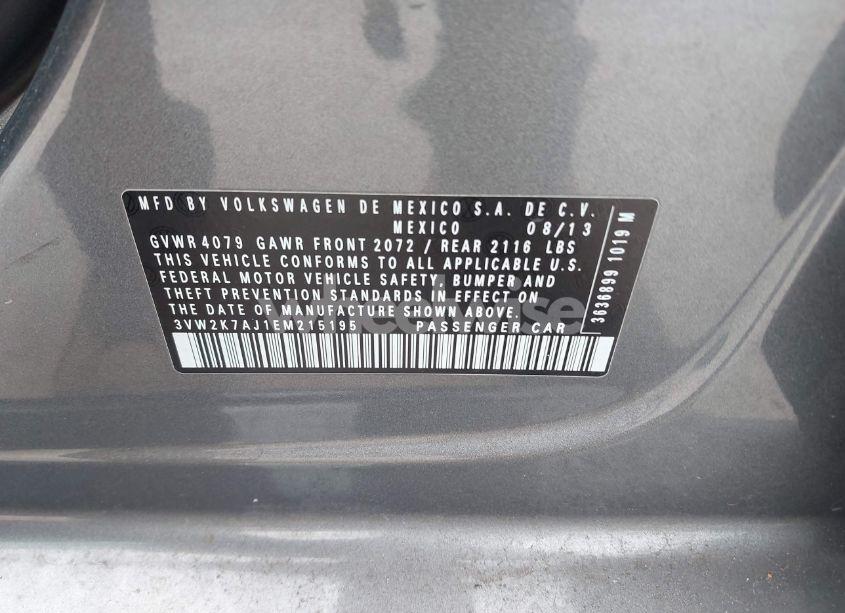 Photo 9 of 2014 Volkswagen Jetta 2.0L S (VIN 3VW2K7AJ1EM215195)