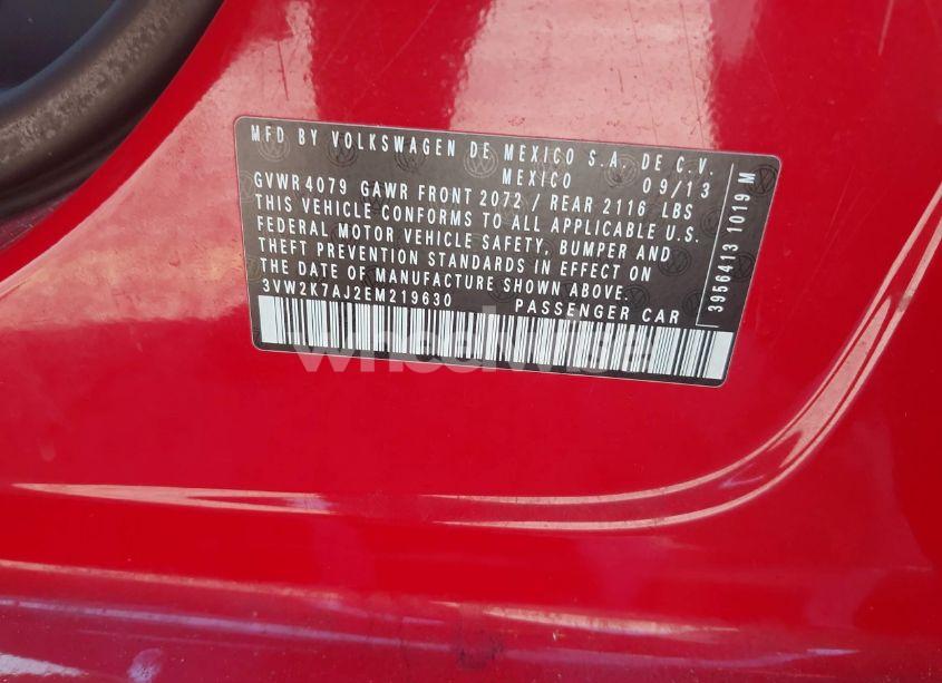 Photo 9 of 2014 Volkswagen Jetta 2.0L S (VIN 3VW2K7AJ2EM219630)