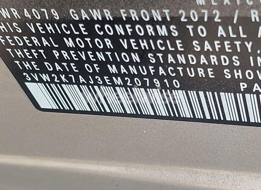 Photo 9 of 2014 Volkswagen Jetta 2.0L S (VIN 3VW2K7AJ3EM207910)