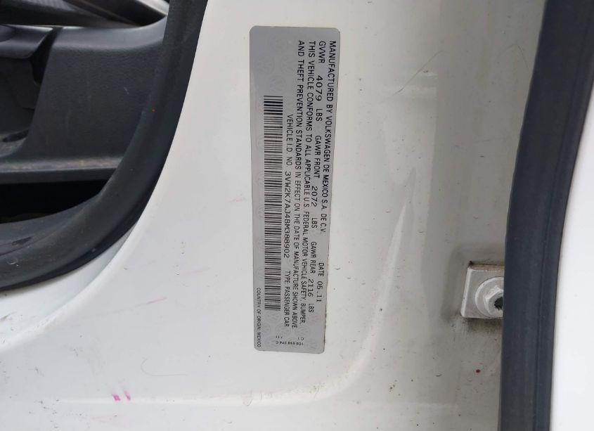 Photo 9 of 2011 Volkswagen Jetta 2.0L S (VIN 3VW2K7AJ4BM388902)