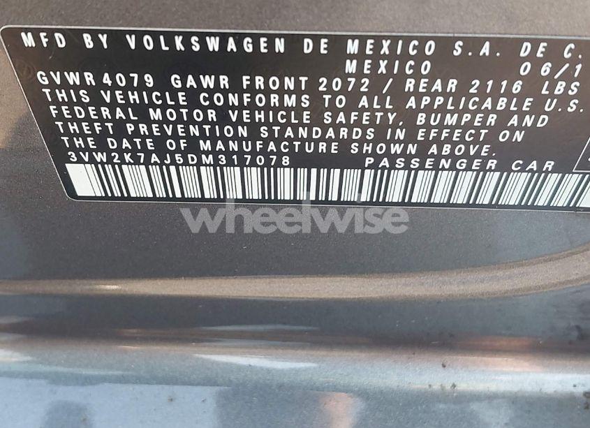 Photo 9 of 2013 Volkswagen Jetta 2.0L S (VIN 3VW2K7AJ5DM317078)