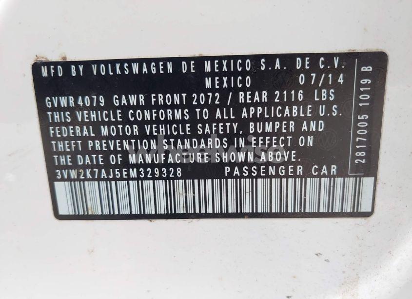 Photo 9 of 2014 Volkswagen Jetta 2.0L S (VIN 3VW2K7AJ5EM329328)