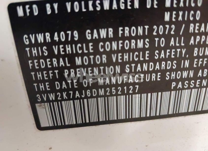 Photo 9 of 2013 Volkswagen Jetta 2.0L S (VIN 3VW2K7AJ6DM252127)