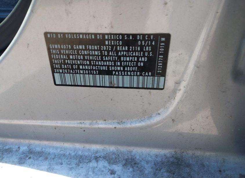 Photo 9 of 2014 Volkswagen Jetta 2.0L S (VIN 3VW2K7AJ7EM301157)