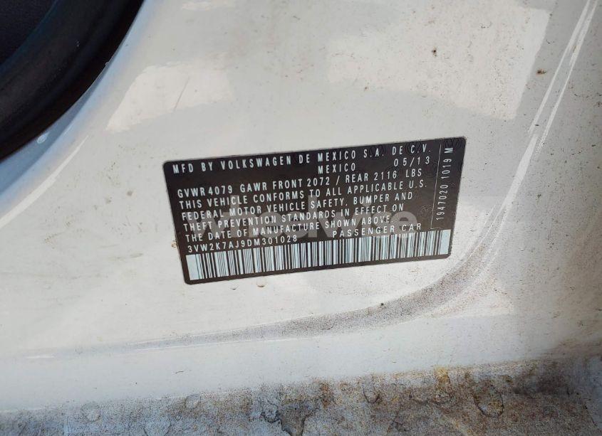 Photo 9 of 2013 Volkswagen Jetta 2.0L S (VIN 3VW2K7AJ9DM301028)