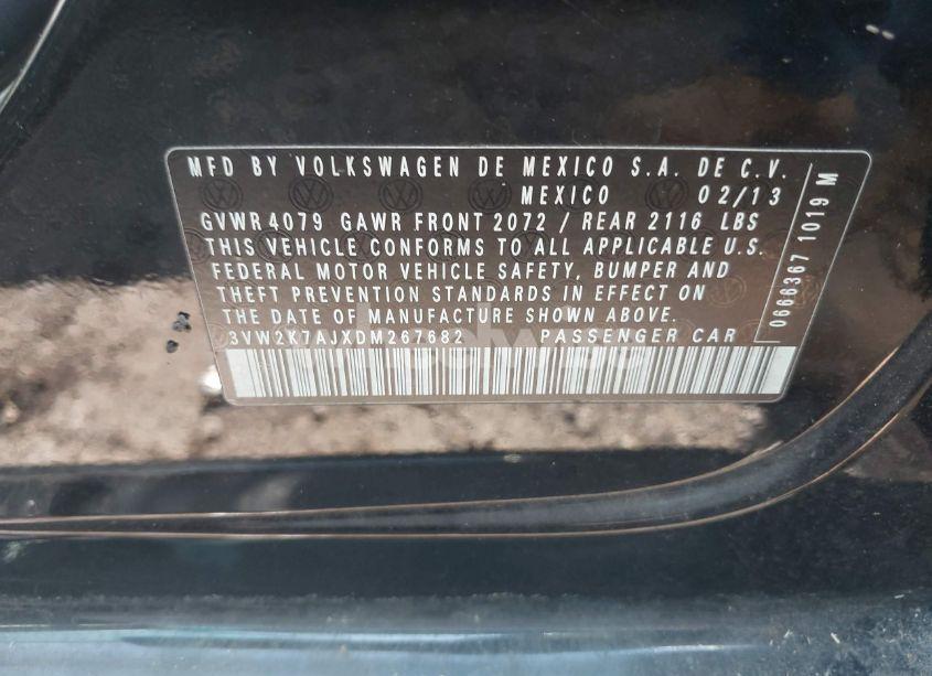 Photo 9 of 2013 Volkswagen Jetta 2.0L S (VIN 3VW2K7AJXDM267682)