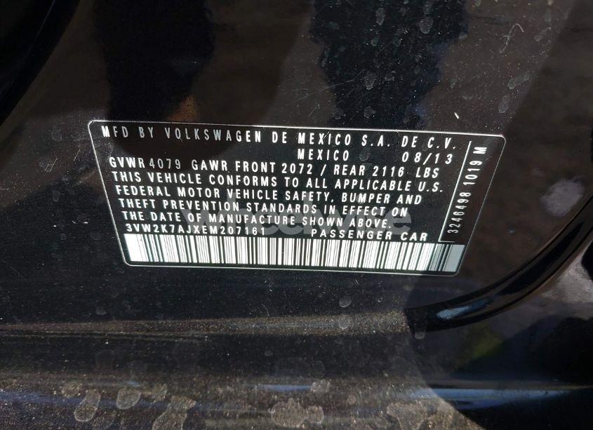 Photo 9 of 2014 Volkswagen Jetta 2.0L S (VIN 3VW2K7AJXEM207161)