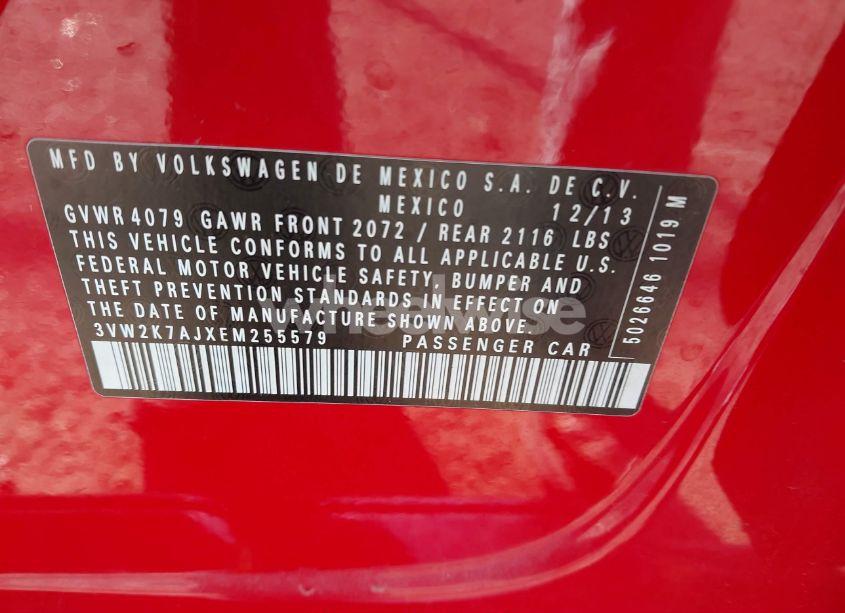 Photo 9 of 2014 Volkswagen Jetta 2.0L S (VIN 3VW2K7AJXEM255579)