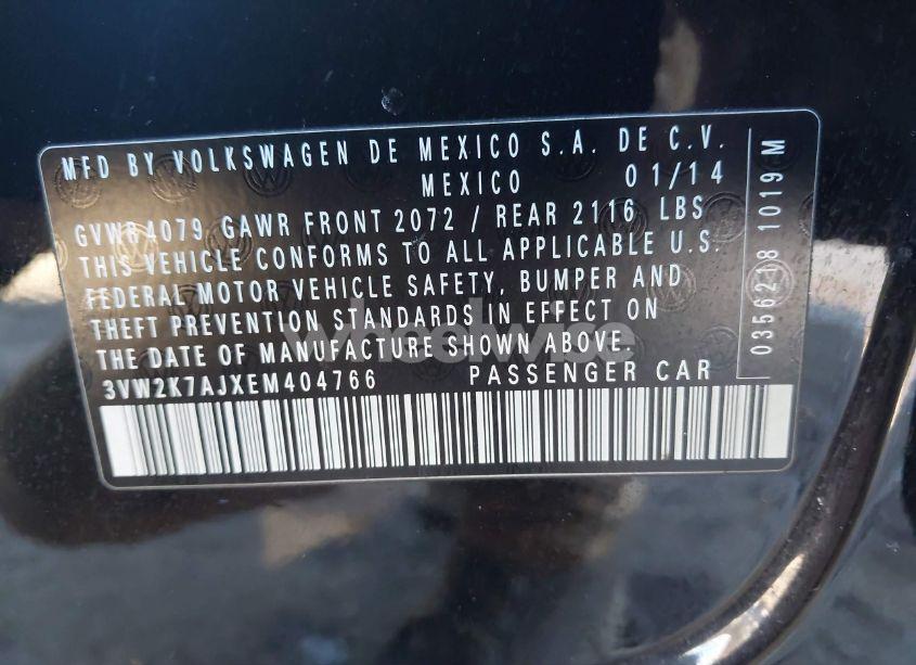 Photo 9 of 2014 Volkswagen Jetta 2.0L S (VIN 3VW2K7AJXEM404766)