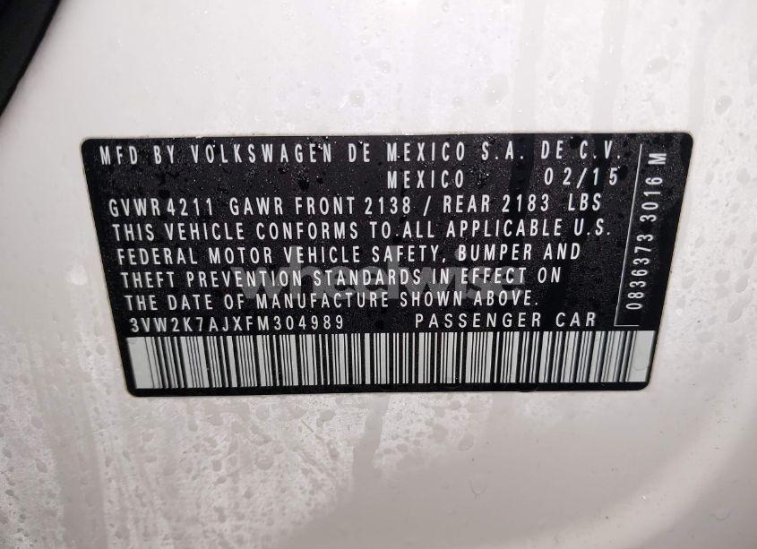 Photo 9 of 2015 Volkswagen Jetta 2.0L S (VIN 3VW2K7AJXFM304989)