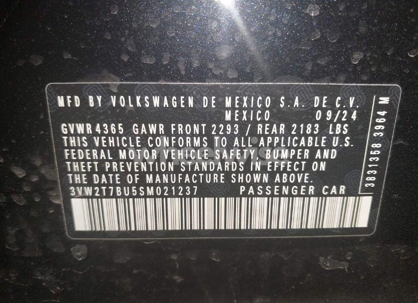 Photo 9 of 2025 Volkswagen Jetta GLI 2.0T AUTOBAHN (VIN 3VW2T7BU5SM021237)