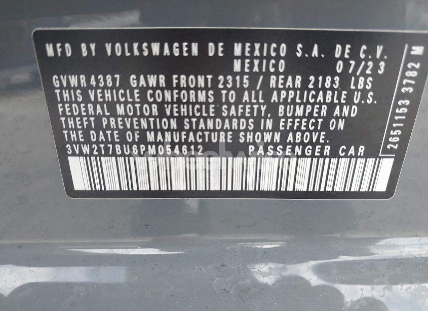 Photo 9 of 2023 Volkswagen Jetta GLI 2.0T AUTOBAHN (VIN 3VW2T7BU6PM054612)