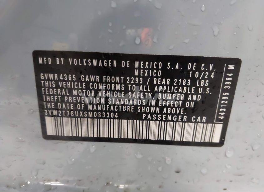 Photo 9 of 2025 Volkswagen Jetta GLI 2.0T AUTOBAHN (VIN 3VW2T7BUXSM033304)