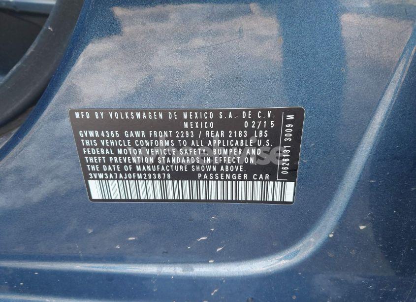 Photo 9 of 2015 Volkswagen Jetta 2.0L TDI SE (VIN 3VW3A7AJ0FM293878)