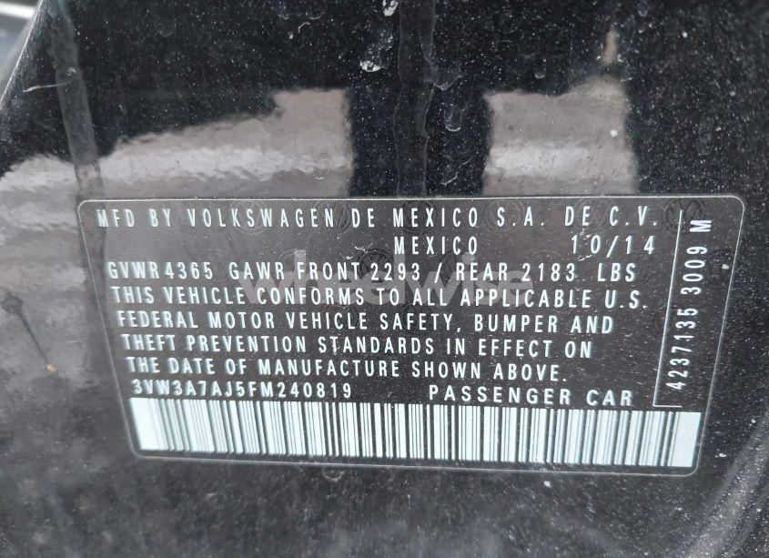 Photo 9 of 2015 Volkswagen Jetta 2.0L TDI SEL (VIN 3VW3A7AJ5FM240819)