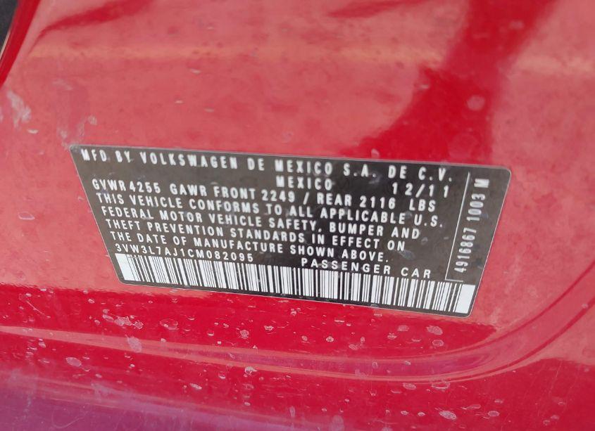 Photo 9 of 2012 Volkswagen Jetta 2.0L TDI (VIN 3VW3L7AJ1CM082095)