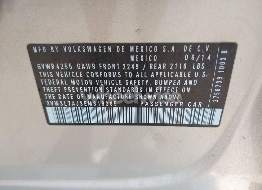 Photo 9 of 2014 Volkswagen Jetta 2.0L TDI (VIN 3VW3L7AJ3EM319365)