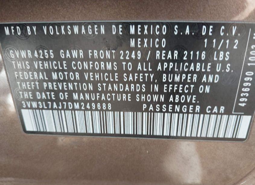 Photo 9 of 2013 Volkswagen Jetta 2.0L TDI (VIN 3VW3L7AJ7DM249688)