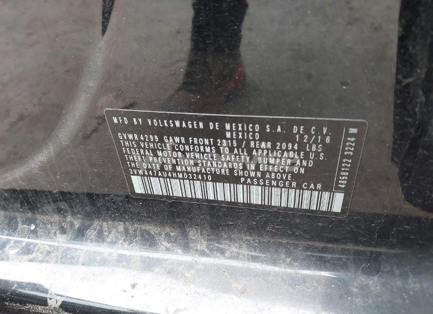 Photo 9 of 2017 Volkswagen Golf GTI AUTOBAHN 4-DOOR/S 4-DOOR/SE 4-DOOR/SPORT 4-DOOR (VIN 3VW447AU4HM032410)