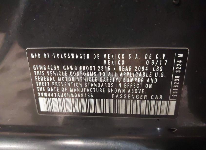 Photo 9 of 2017 Volkswagen Golf GTI AUTOBAHN 4-DOOR/S 4-DOOR/SE 4-DOOR/SPORT 4-DOOR (VIN 3VW447AU6HM068485)