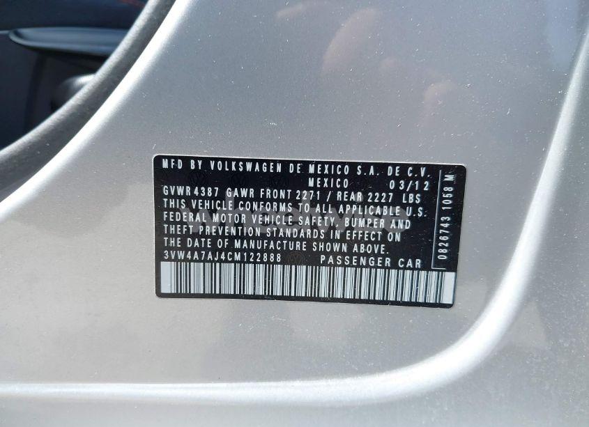 Photo 9 of 2012 Volkswagen Jetta GLI AUTOBAHN (VIN 3VW4A7AJ4CM122888)