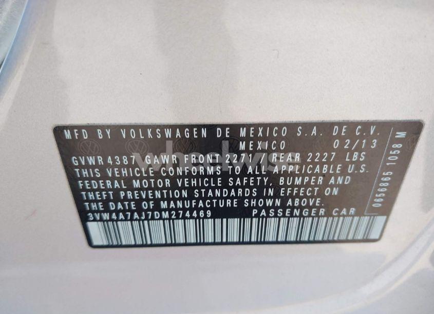 Photo 9 of 2013 Volkswagen Jetta GLI AUTOBAHN W/NAV (VIN 3VW4A7AJ7DM274469)