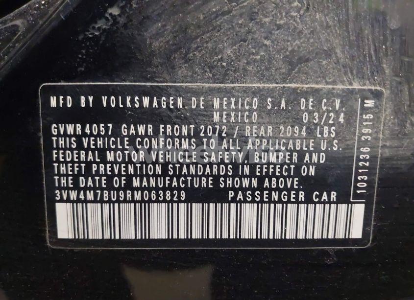 Photo 9 of 2024 Volkswagen Jetta 1.5T S (VIN 3VW4M7BU9RM063829)