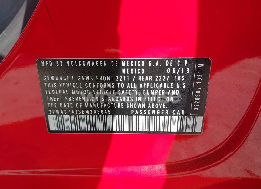 Photo 9 of 2014 Volkswagen Jetta GLI AUTOBAHN (VIN 3VW4S7AJ3EM208645)