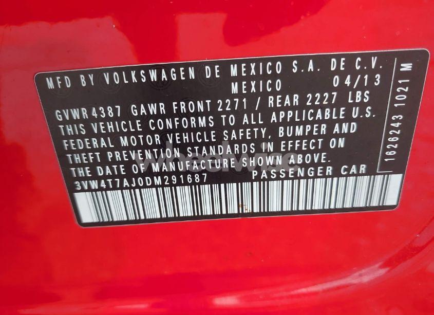 Photo 9 of 2013 Volkswagen Jetta GLI AUTOBAHN (VIN 3VW4T7AJ0DM291687)