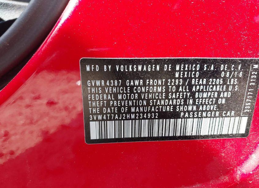 Photo 9 of 2017 Volkswagen Jetta GLI (VIN 3VW4T7AJ2HM234932)