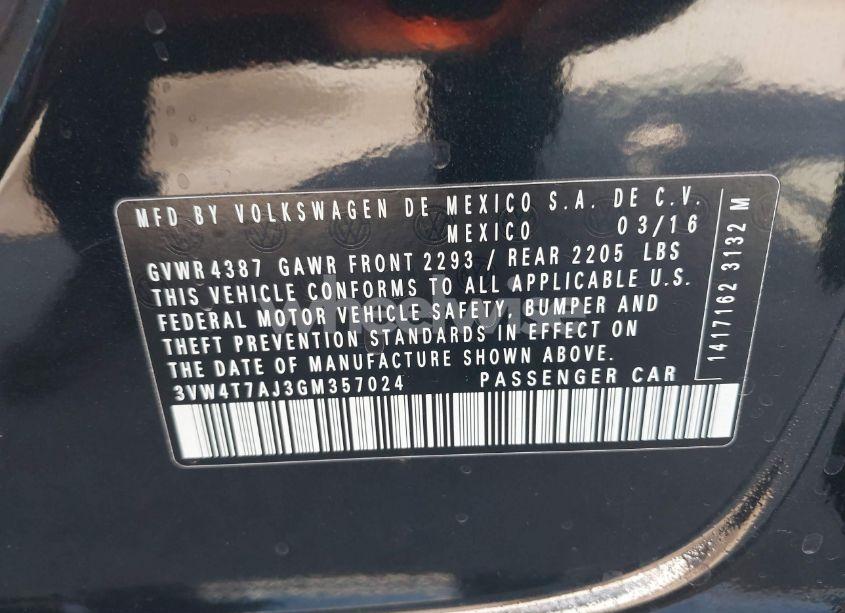Photo 9 of 2016 Volkswagen Jetta 2.0T GLI SEL (VIN 3VW4T7AJ3GM357024)