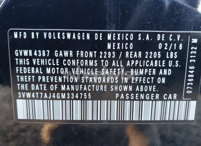 Photo 9 of 2016 Volkswagen Jetta 2.0T GLI SE (VIN 3VW4T7AJ4GM334755)