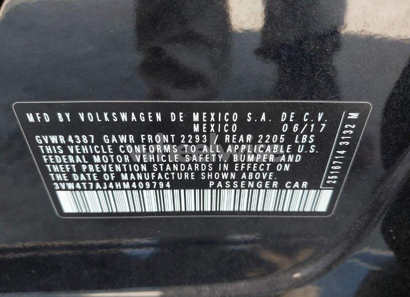 Photo 9 of 2017 Volkswagen Jetta GLI (VIN 3VW4T7AJ4HM409794)