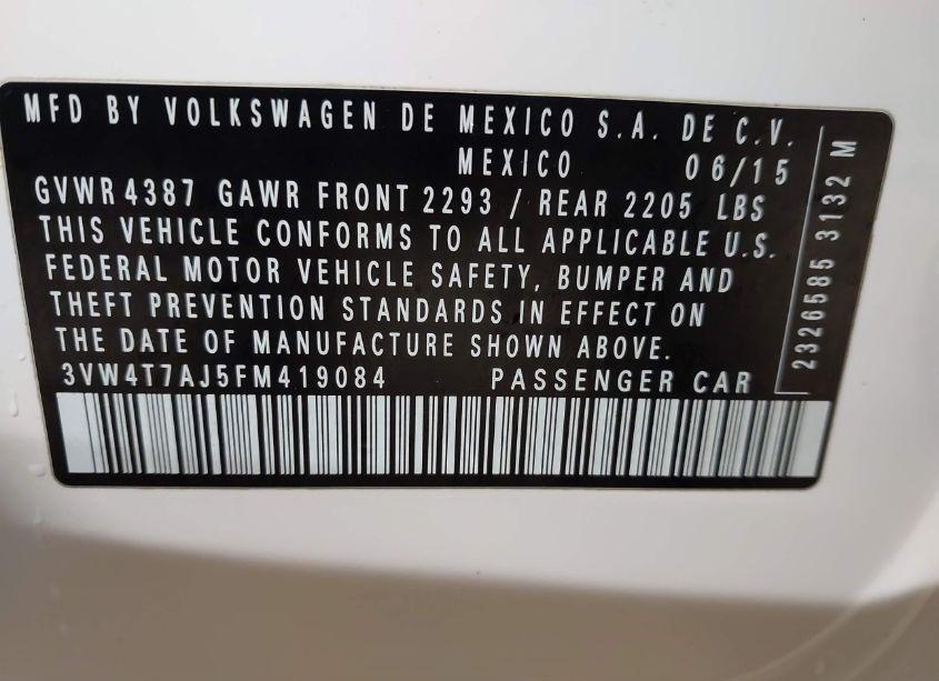 Photo 9 of 2015 Volkswagen Jetta 2.0T GLI SE (VIN 3VW4T7AJ5FM419084)