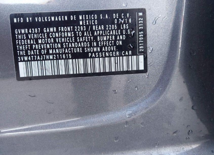 Photo 9 of 2017 Volkswagen Jetta GLI (VIN 3VW4T7AJ7HM211615)