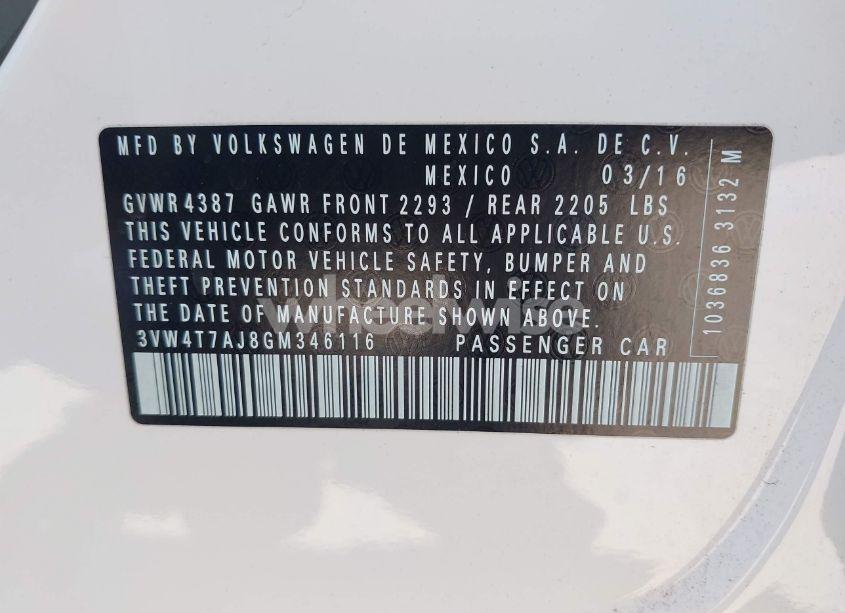 Photo 9 of 2016 Volkswagen Jetta 2.0T GLI SE (VIN 3VW4T7AJ8GM346116)