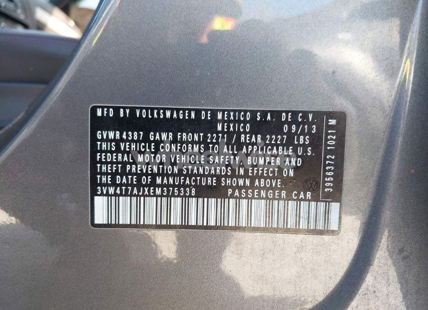 Photo 9 of 2014 Volkswagen Jetta GLI AUTOBAHN W/NAV (VIN 3VW4T7AJXEM375338)