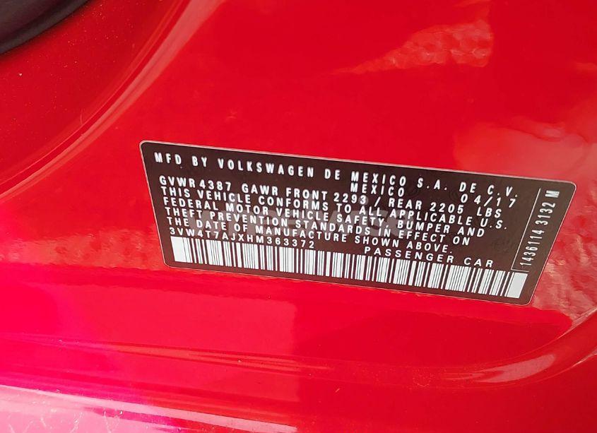 Photo 9 of 2017 Volkswagen Jetta GLI (VIN 3VW4T7AJXHM363372)