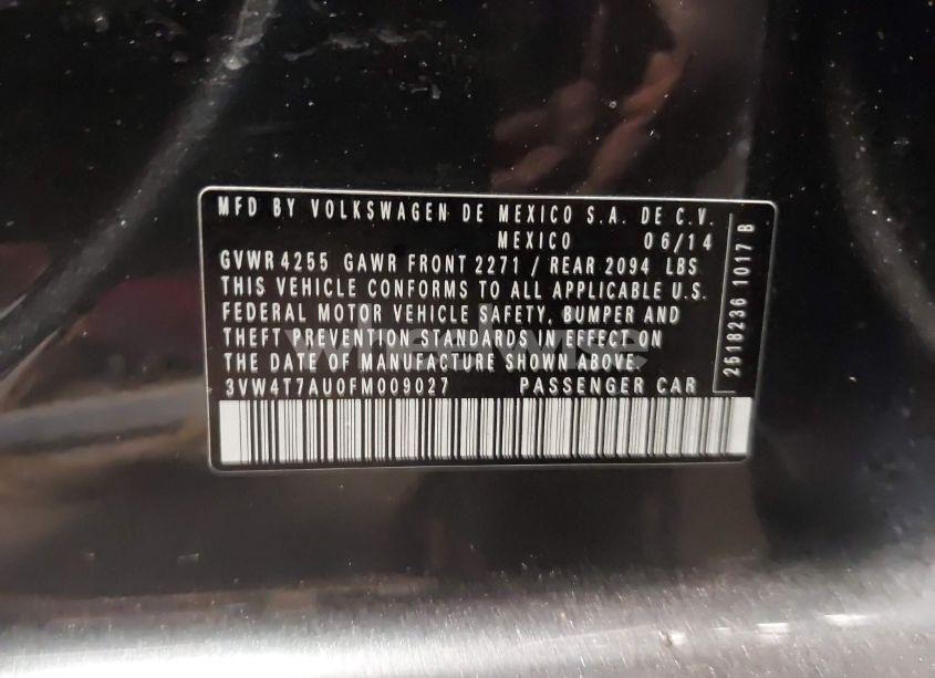 Photo 9 of 2015 Volkswagen Golf GTI 2.0T AUTOBAHN 4-DOOR (VIN 3VW4T7AU0FM009027)